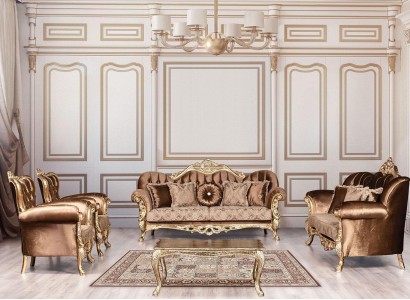 Золотой бархатный комплект диванов Chesterfield, мебель для дивана из дерева, 5 предметов.